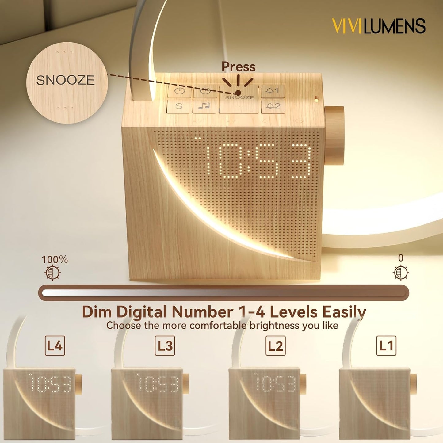 Vivilumens Sunrise Alarm Clock Wake-Up Light