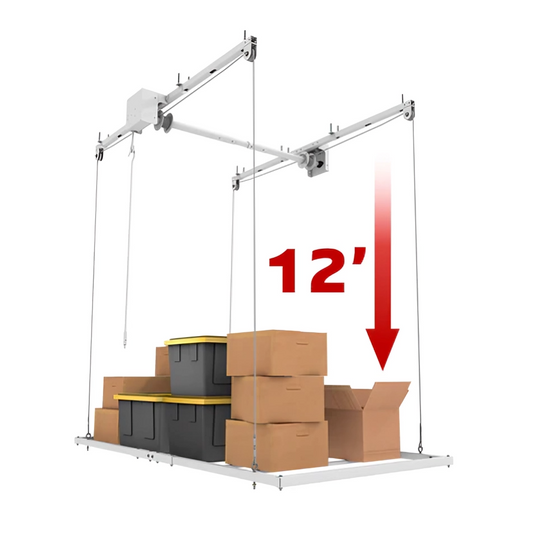 Retractable Ceiling Storage Rack - Ultra Heavy Duty