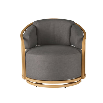 Better Homes & Gardens Lillian Swivel Birdcage Accent Chair, Cream Linen
