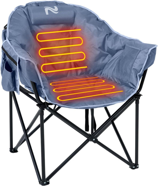 Heated Camping Chair – Oversized Moon Saucer Seat