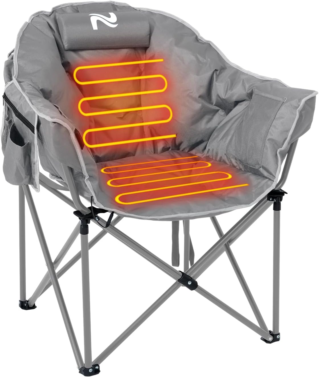 Heated Camping Chair – Oversized Moon Saucer Seat
