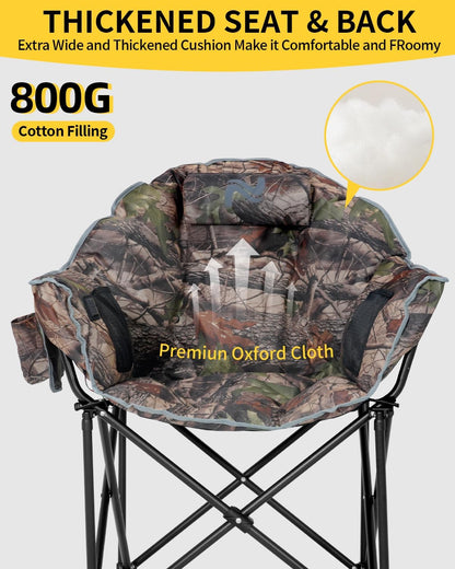 Heated Camping Chair – Oversized Moon Saucer Seat