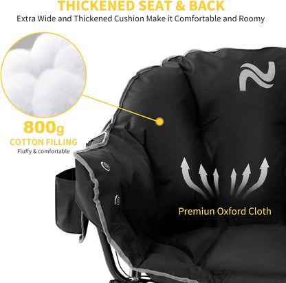 Heated Camping Chair – Oversized Moon Saucer Seat