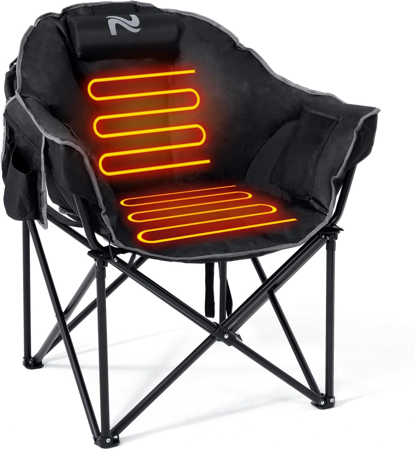 Heated Camping Chair – Oversized Moon Saucer Seat