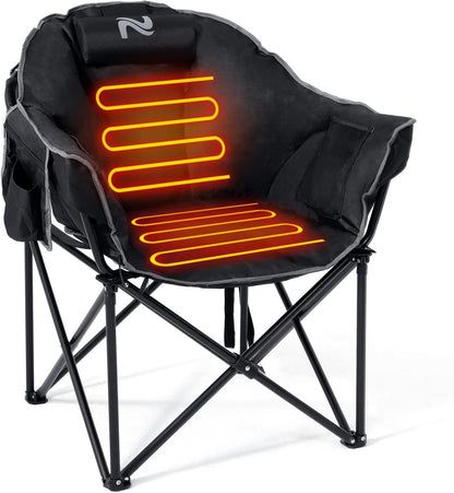 Heated Camping Chair – Oversized Moon Saucer Seat