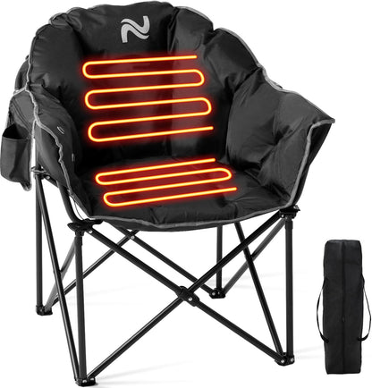 Heated Camping Chair – Oversized Moon Saucer Seat