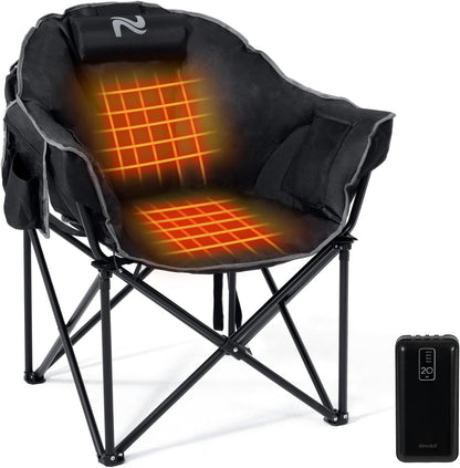 Heated Camping Chair – Oversized Moon Saucer Seat