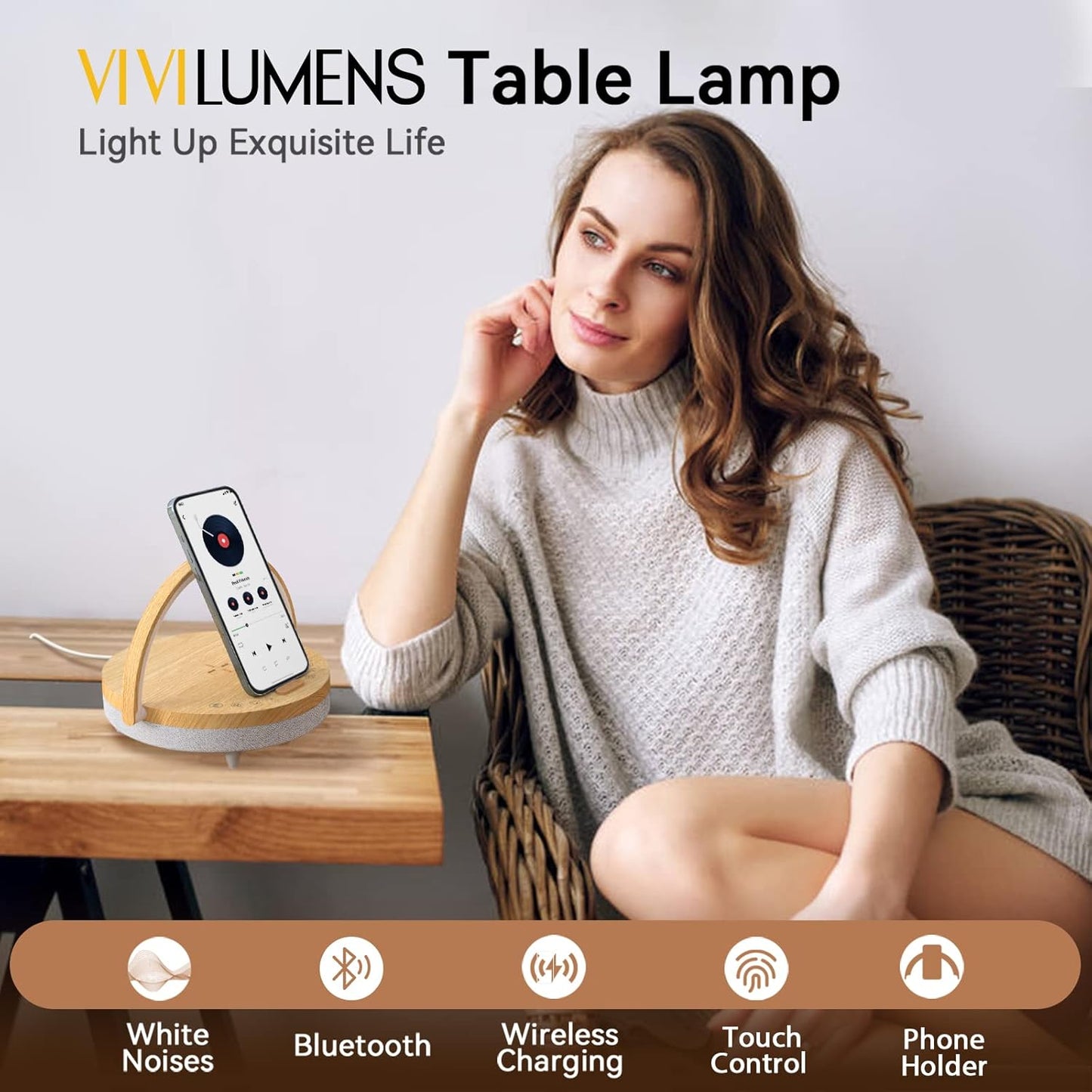Vivilumens 6-in-1 Multifunctional Bedside Lamp