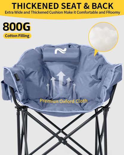 Heated Camping Chair – Oversized Moon Saucer Seat