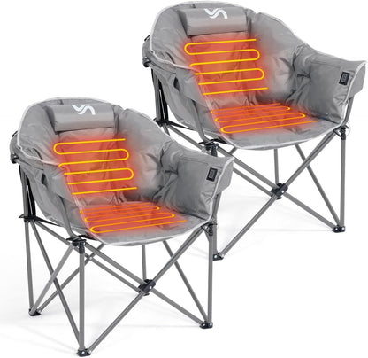 Heated Camping Chair – Oversized Moon Saucer Seat
