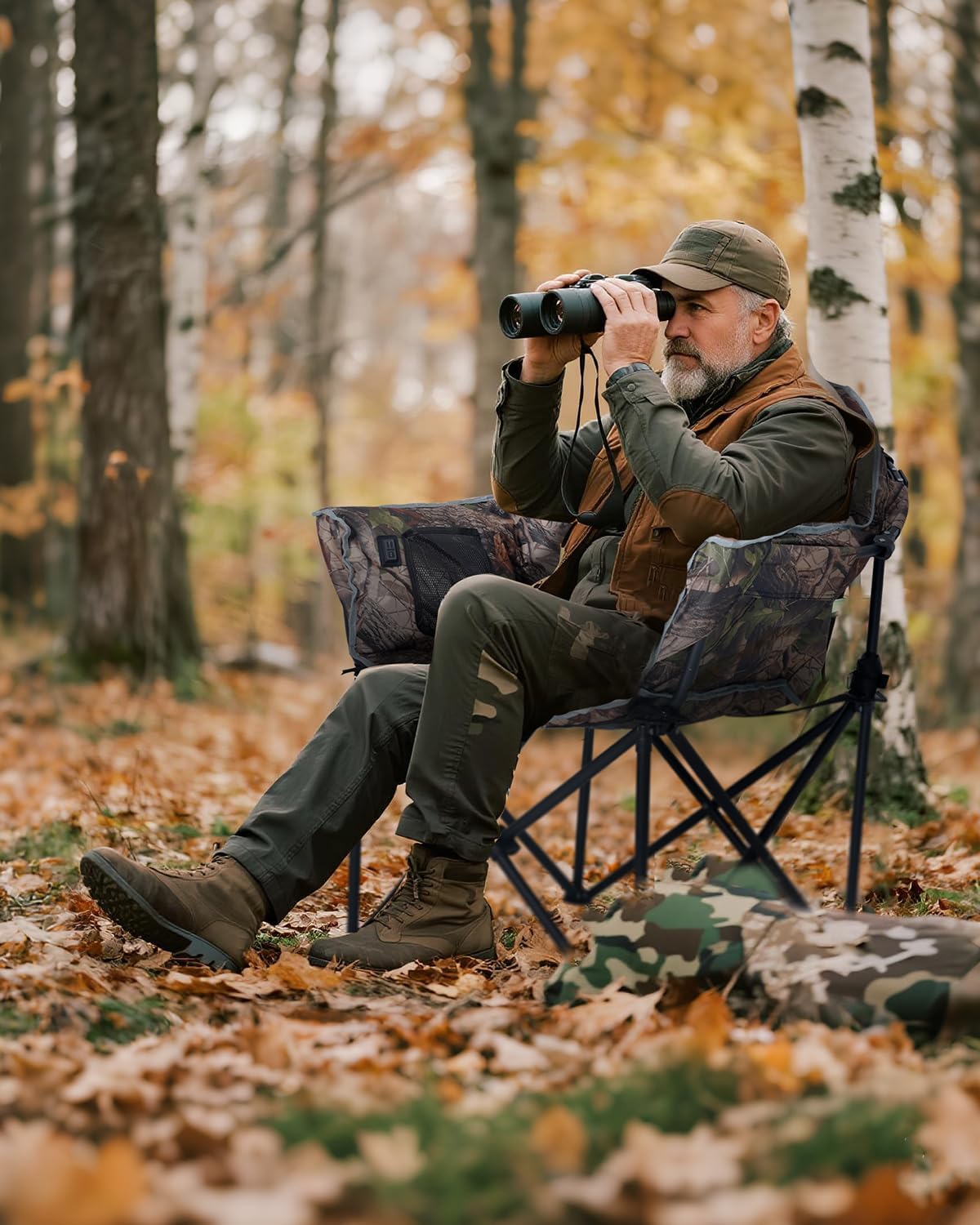 Heated Camping Chair – Oversized Moon Saucer Seat