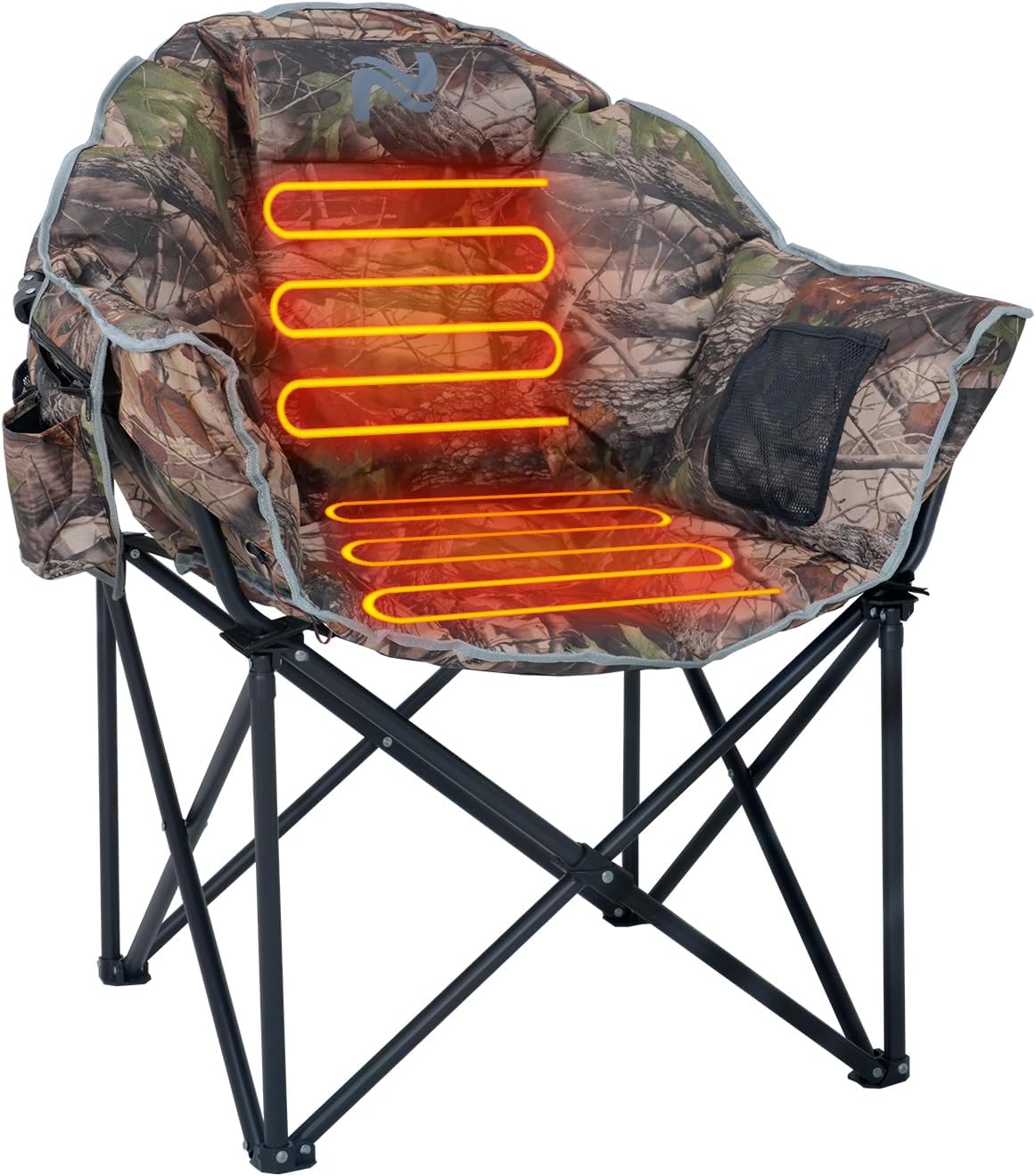 Heated Camping Chair – Oversized Moon Saucer Seat