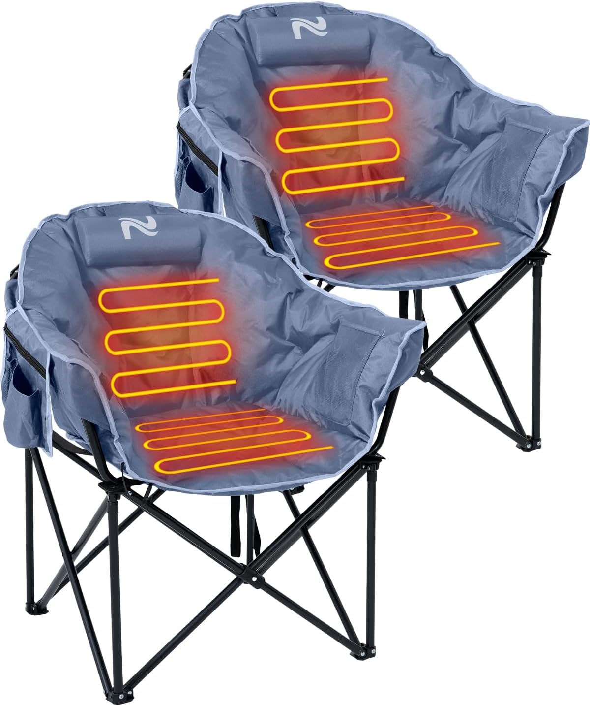 Heated Camping Chair – Oversized Moon Saucer Seat