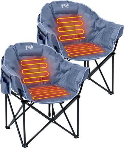 Heated Camping Chair – Oversized Moon Saucer Seat