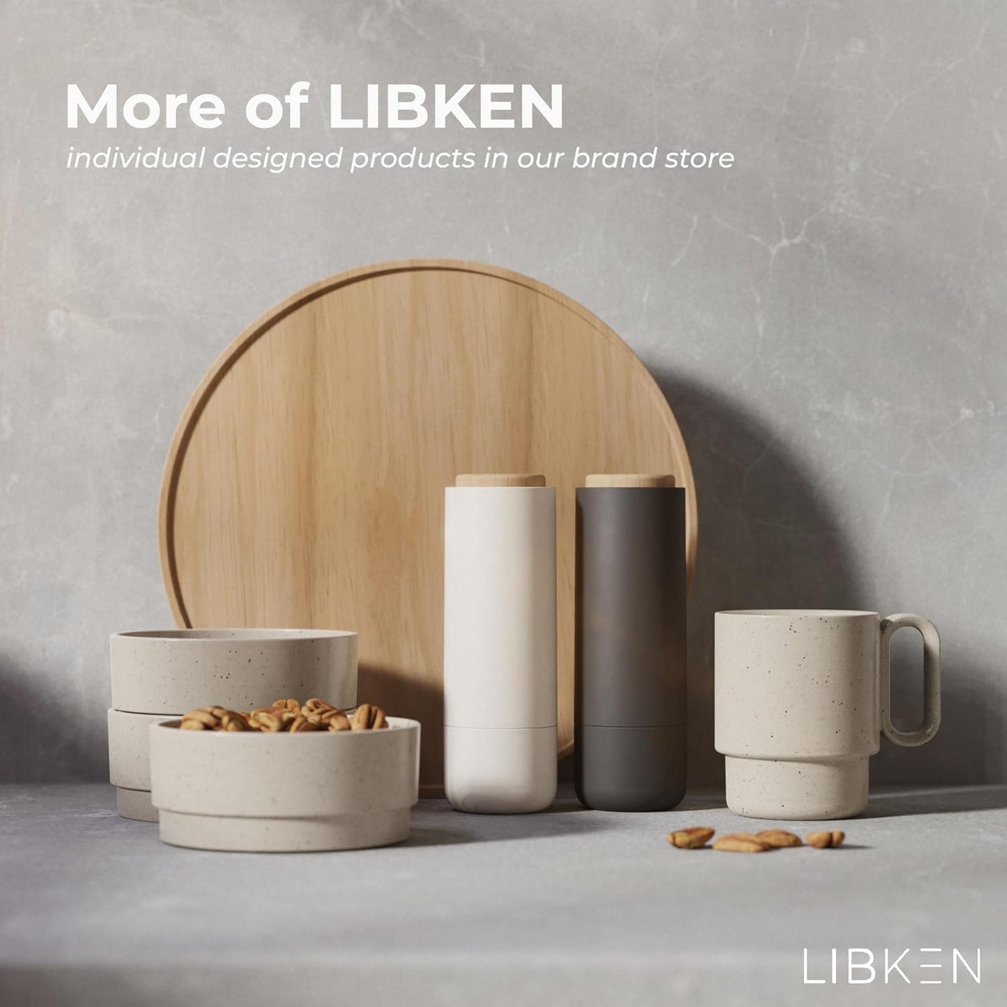 LIBKEN Black Fruit Basket with Wooden Lid – Multi-Purpose Storage Bowl