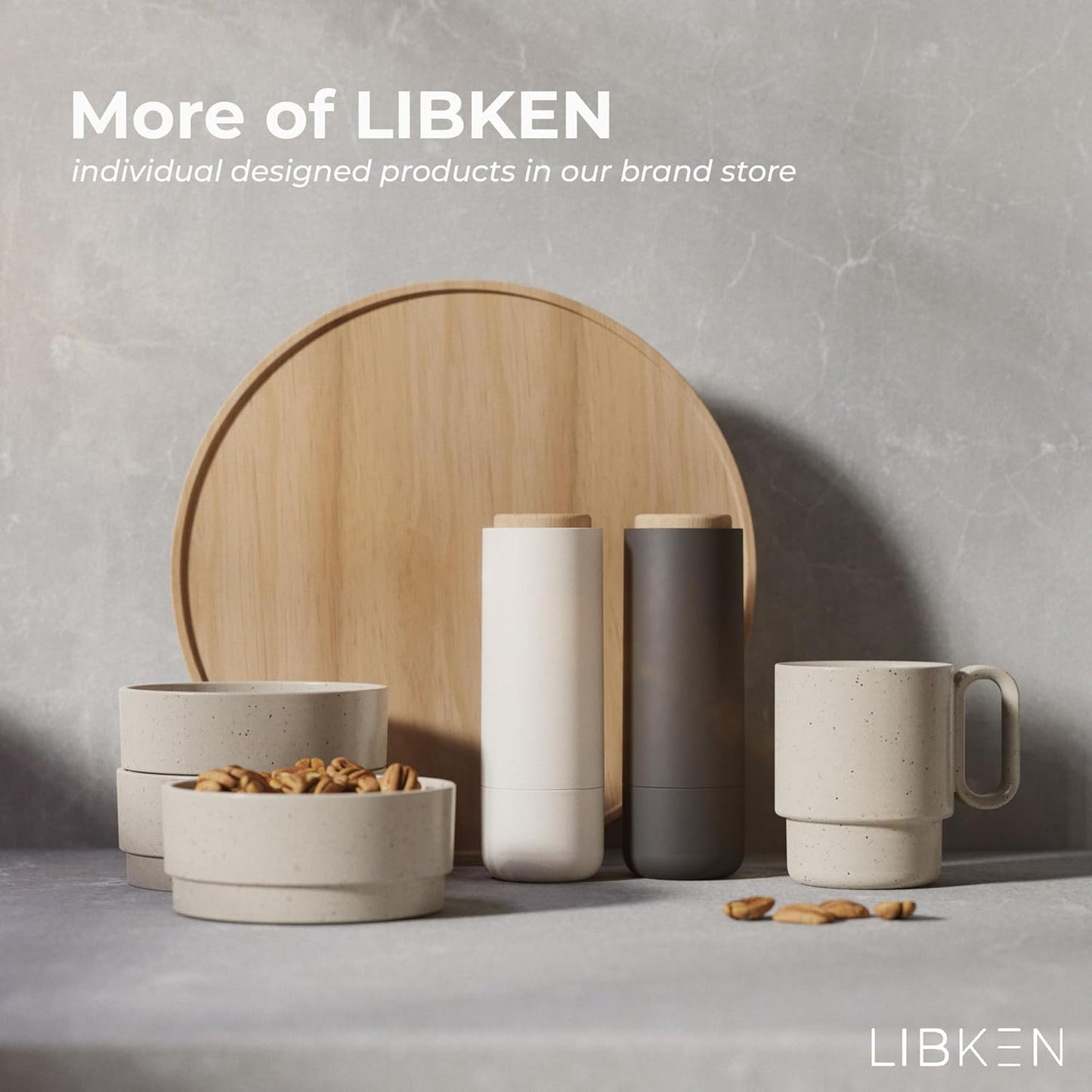 LIBKEN Black Fruit Basket with Wooden Lid – Multi-Purpose Storage Bowl