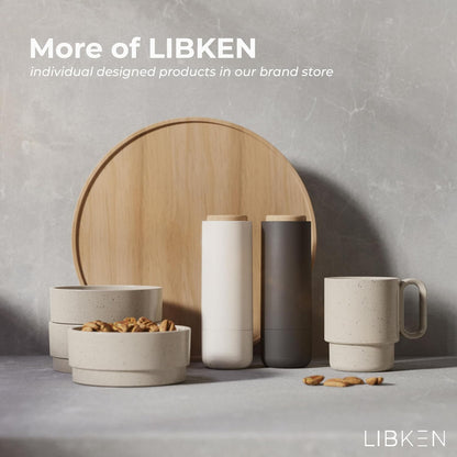 LIBKEN Black Fruit Basket with Wooden Lid – Multi-Purpose Storage Bowl