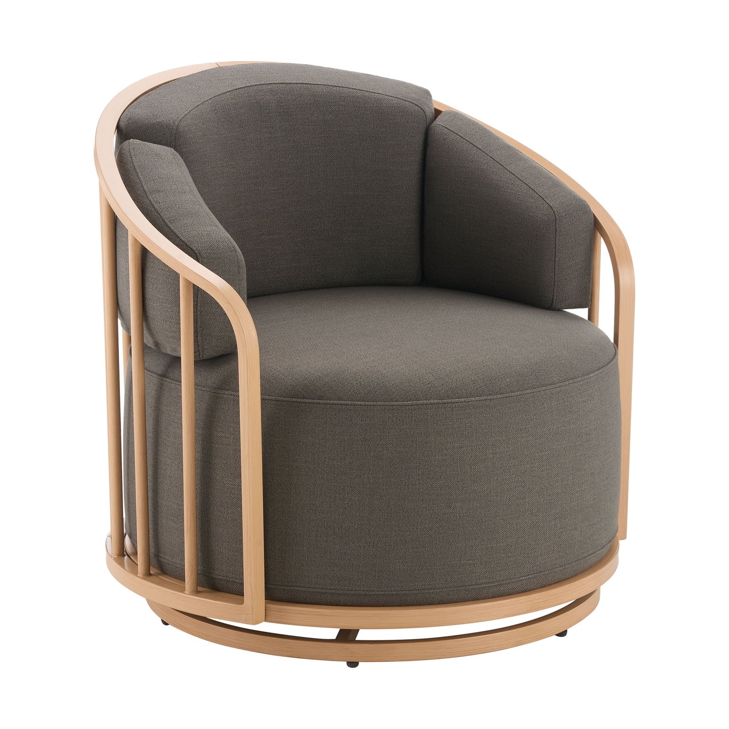 Better Homes & Gardens Lillian Swivel Birdcage Accent Chair, Cream Linen